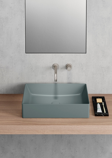 945304 Раковина накладная 60x37 см GSI Kube X, цвет Agave Matte