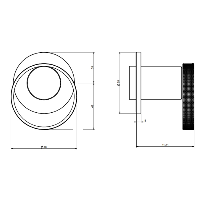 Gessi Anello Встраиваемый однорычажный смеситель на 1 выход, цвет: Black Metal Brushed PVD 63409#707