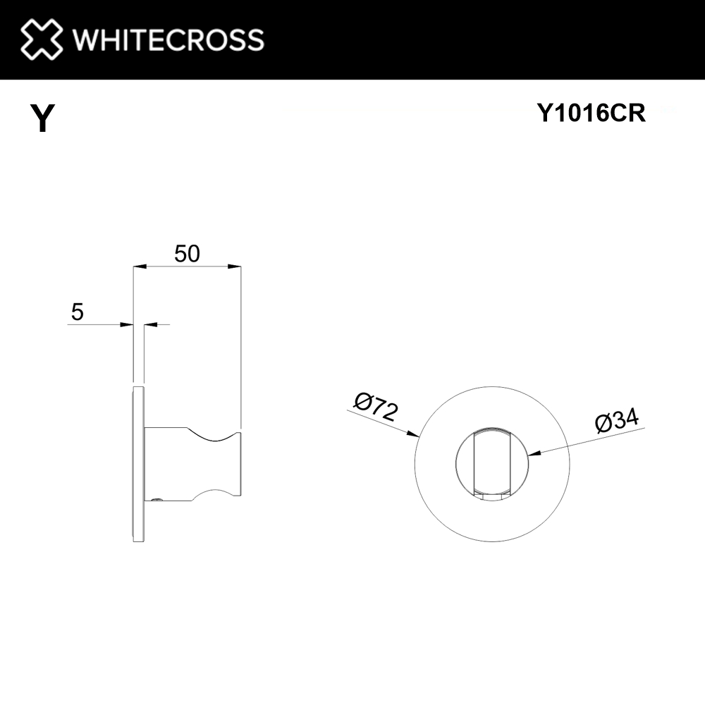 Кронштейн точечный WHITECROSS Y1016CR (хром)