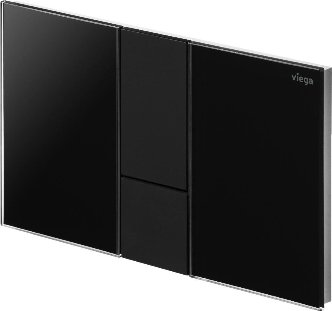 Панель смыва Prevista Viega Visign for Style 24 чёрный глянцевый матовый