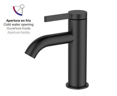 01URF100NG AQG Urban Flow, однорычажный смеситель для раковины без донного клапана, цвет черный матовый