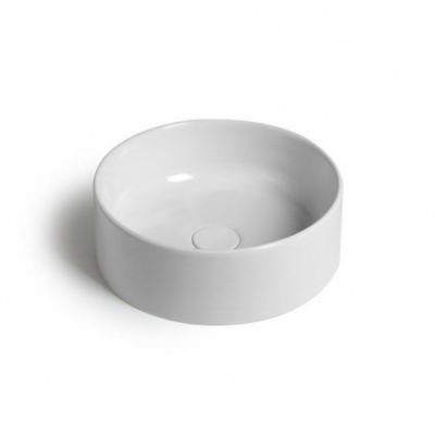 White Ceramic Slim, накладная круглая раковина Ø40x13h см, цвет черный матовый W014705