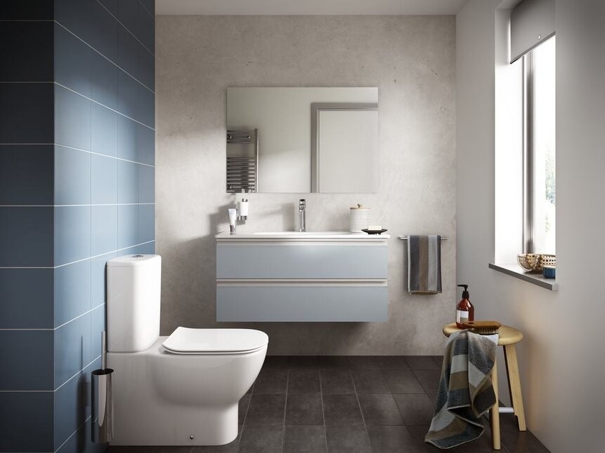 Напольный пристенный унитаз для монтажа с бачком Ideal Standard TESI AquaBlade® T008201