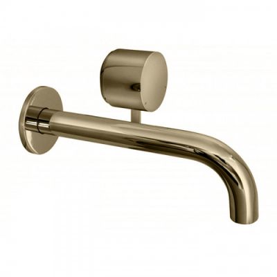 Fantini AF/21 Смеситель для раковины, настенный, излив: 208 мм, цвет: Matt British Gold PVD 27 P6 A613B