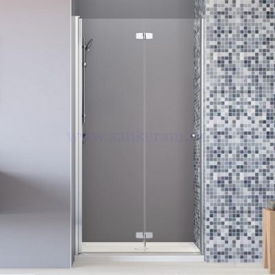 Душевая дверь в нишу складывающаяся 90 см Fuenta DWB 384076-01-01L