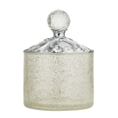 CRISTALIA Баночка высокая H9 см. с крышкой, стекло/SWAROVSKI ML.CRS-60.228.CR