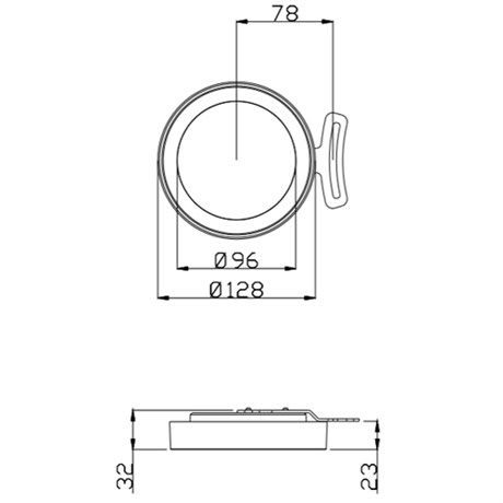 AC025A05Q AquaElite лампа с кнопкой включения, 120 мм, черный матовый