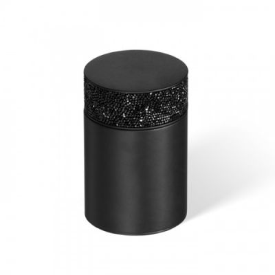 Decor Walther Rocks BMD1 Баночка универсальная 6.5x9.8см, с кристаллами Swarovski, настольная, цвет: черный матовый 933760