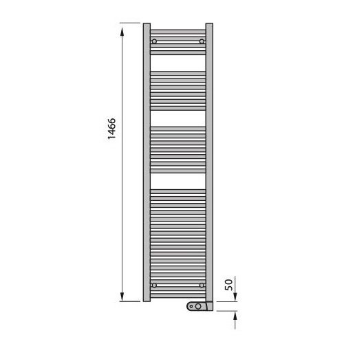 PBEZ-150-60/MQ Ral 9016 Zehnder Aura полотенцесушитель электрический 1466х600, белый