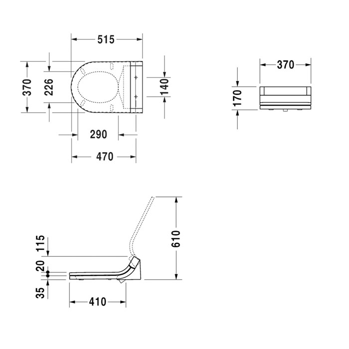 DURAVIT SensoWash Starck C Сиденье биде, для унитазов 254459/253359/212959/222659/214159