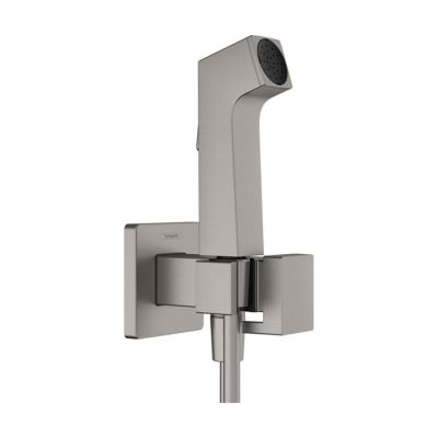 29233340 Hansgrohe Bidette Гигиенический душ со смесителем, держателем и шлангом 125см., цвет: шлифованный черный хром