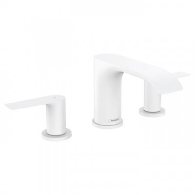 Hansgrohe Vivenis Смеситель для раковины, на 3 отв., с донным клапаном, цвет: белый матовый 75033700