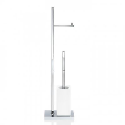 Decor Walther DW 6710 Напольная стойка 73см., с ершиком и бумагодержателем, фарфор, цвет: хром / белый 838500