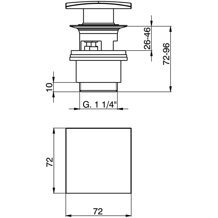 CISAL Донный клапан, ZA00162224, цвет: золото ZA00162224
