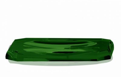 Decor Walther Kristall KS Лоток для расчесок, настольный, цвет: хрусталь зеленый 924096