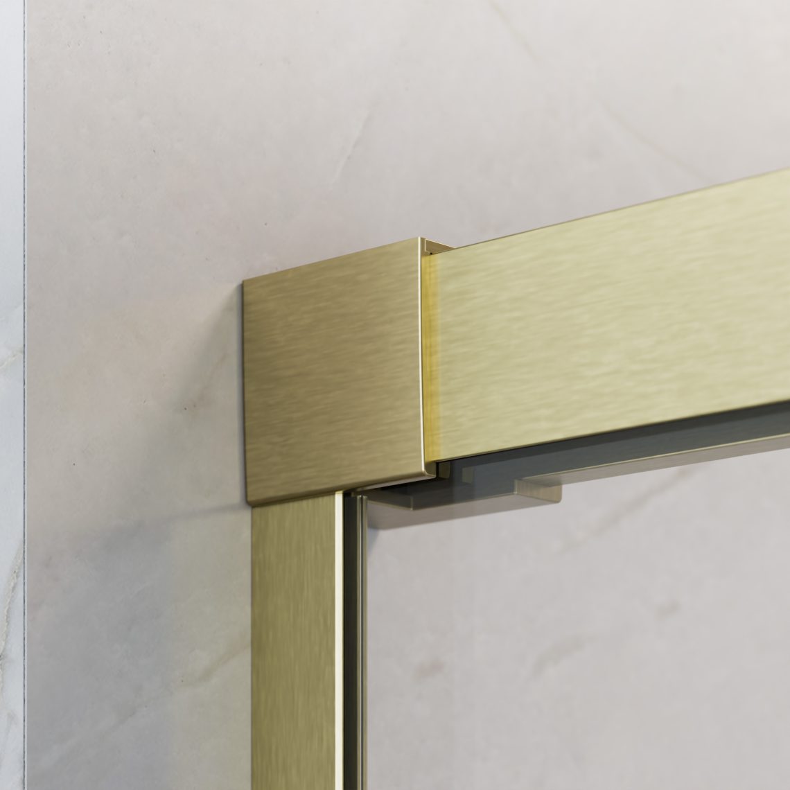387015-99-01L Раздвижная дверь в душ 110 см. Radaway Idea Brushed Gold DWJ профиль золото брашированное