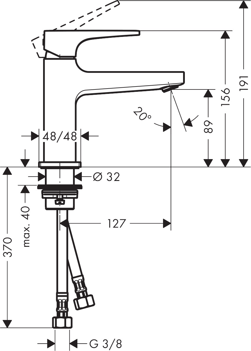 Смеситель для раковины Hansgrohe Metropol 32500670