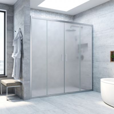 Душевая дверь в нишу  раздвижная 168-173 см, Vegas Glass Z2P NOVO 170 07 10 стекло матовое, профиль матовый хром