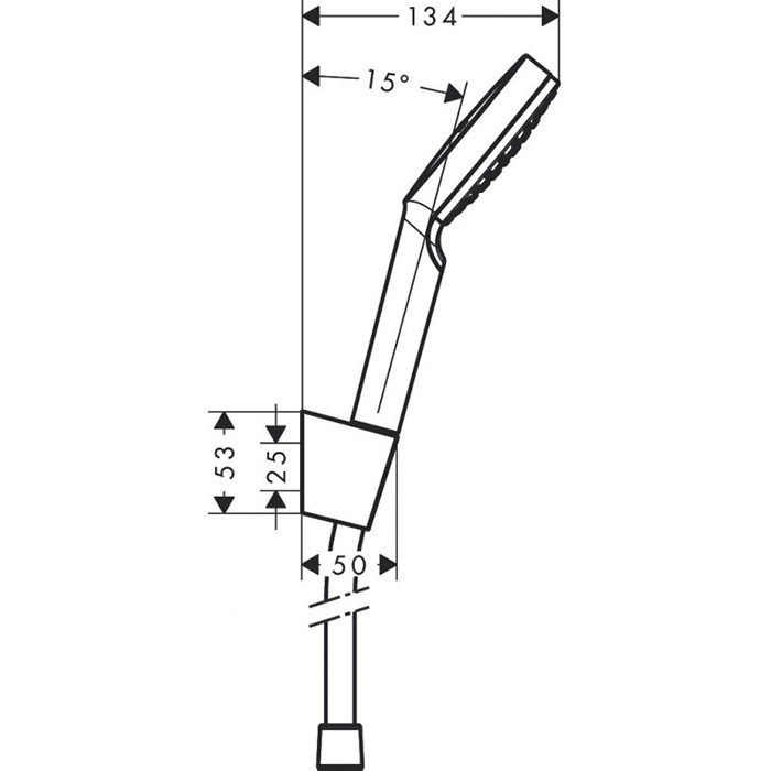 Hansgrohe Crometta Настенный держатель с ручным душем, цвет: хром/белый 26567400
