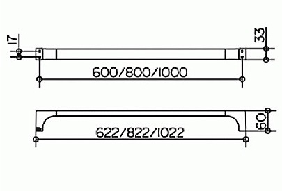 Keuco Edition 11 Держатель полотенца 600 см 11101010600