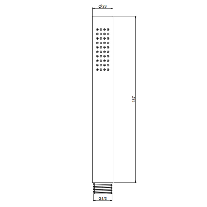 Carlo Frattini Spillo Steel Ручной душ, цвет: INOX F2956INOX