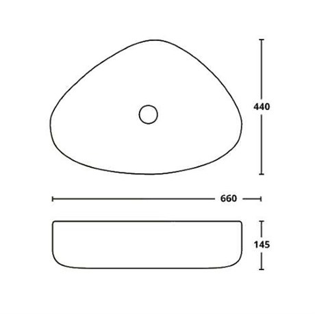 APMIT6 Althea Mito накладная раковина 66x44 см