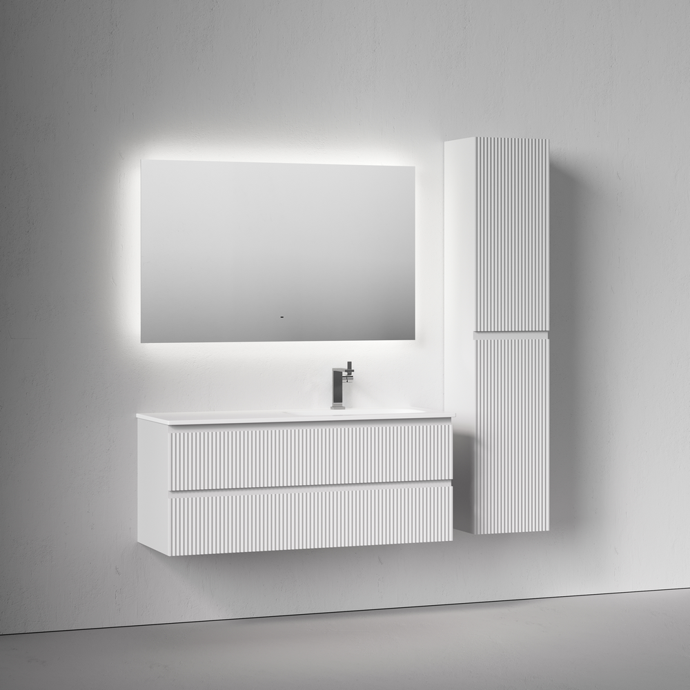 SNR120RW Ceramica Nova Тумба подвесная SANCOS Snob R правая 1195х445х500, c двумя ящиками оснащенными доводчиками, Bianco, арт.SNR120RW