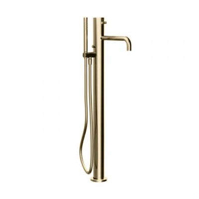 Fantini AF/21 Смеситель для ванны, напольный, излив: 250мм, цвет: Matt British Gold PVD 27 P6 A580B
