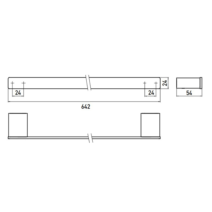 EMCO Loft Держатель полотенец, 64.2см, подвесной, цвет: черный 0560 133 60