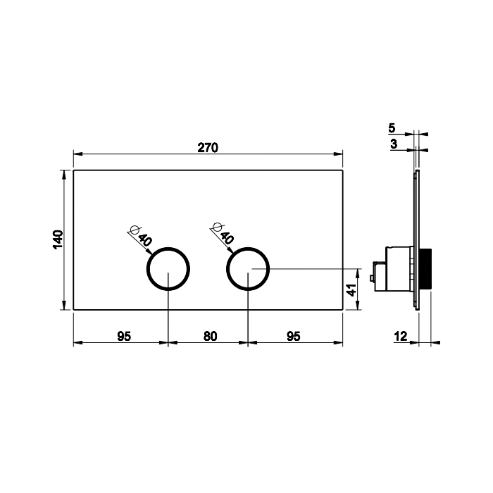 Gessi Anello Клавиши смыва Viega 1H, 2H, 2L., цвет: хром 54625#031