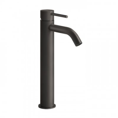 Gessi 316 Смеситель для раковины, на 1 отв., высокий, h: 305мм, излив: 123мм, цвет: brushed black metal pvd 54009#707