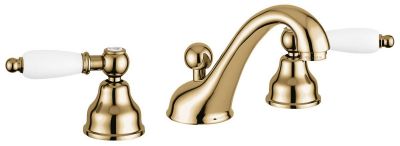 Emmevi Deco Ceramic, смеситель с донным клапаном для раковины на 3 отверстия, цвет бронза 121033/BR