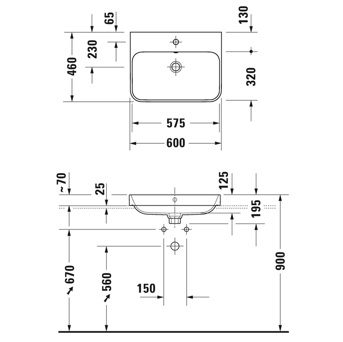Duravit Happy D.2 Plus Раковина накладная, 60х46см., без отв., выпуск с керамической крышкой, WonderGliss, цвет: Anthracite matt 23606013601