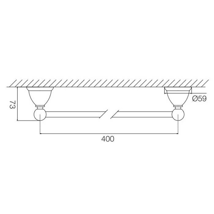 Fima Carlo Frattini Style Полотенцедержатель 40см, подвесной, цвет: хром F6040/40CR