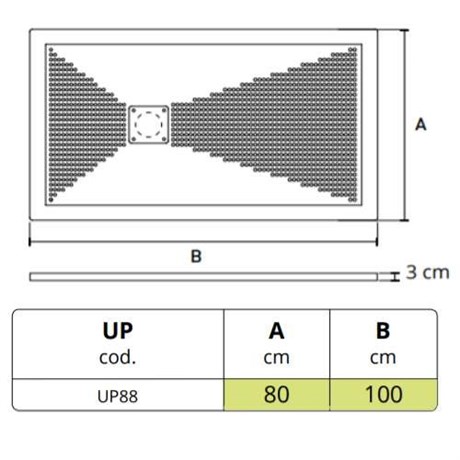 UPC810 / UPCM810 Althea душевой поддон 80х100, 3 см