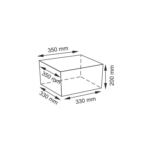 Alme WB-150-L Плетеная корзина Размеры (Ш/В/Г): 33х20х33 см
