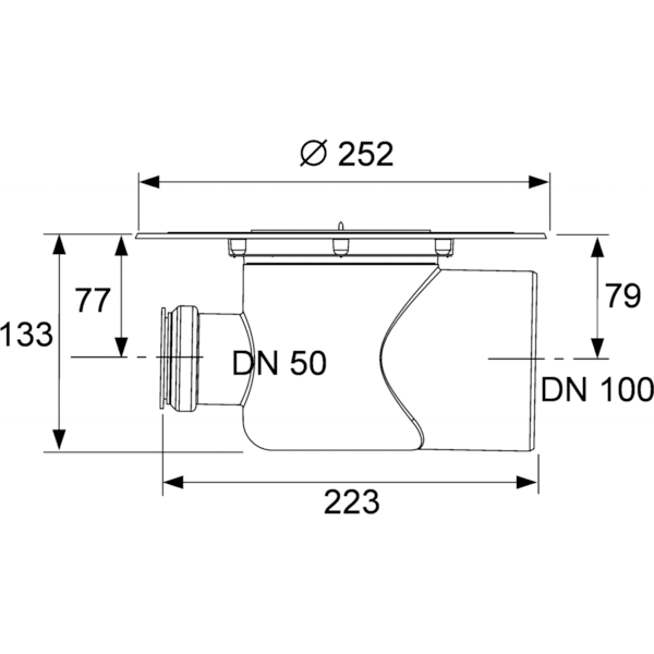 TECEdrainpoint S Сифон горизонтальный DN100 3607500