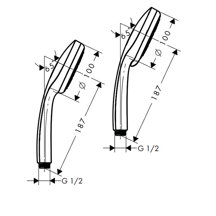 Hansgrohe Croma 100 Vario Ручной душ, цвет: хром 28535000