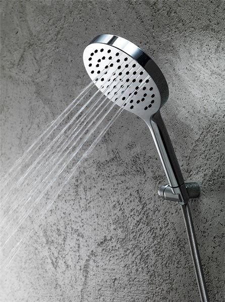 DC020A07Q AquaElite душевая лейка из ABS пластика с 3-мя режимами, 1/2"шлифованный никель