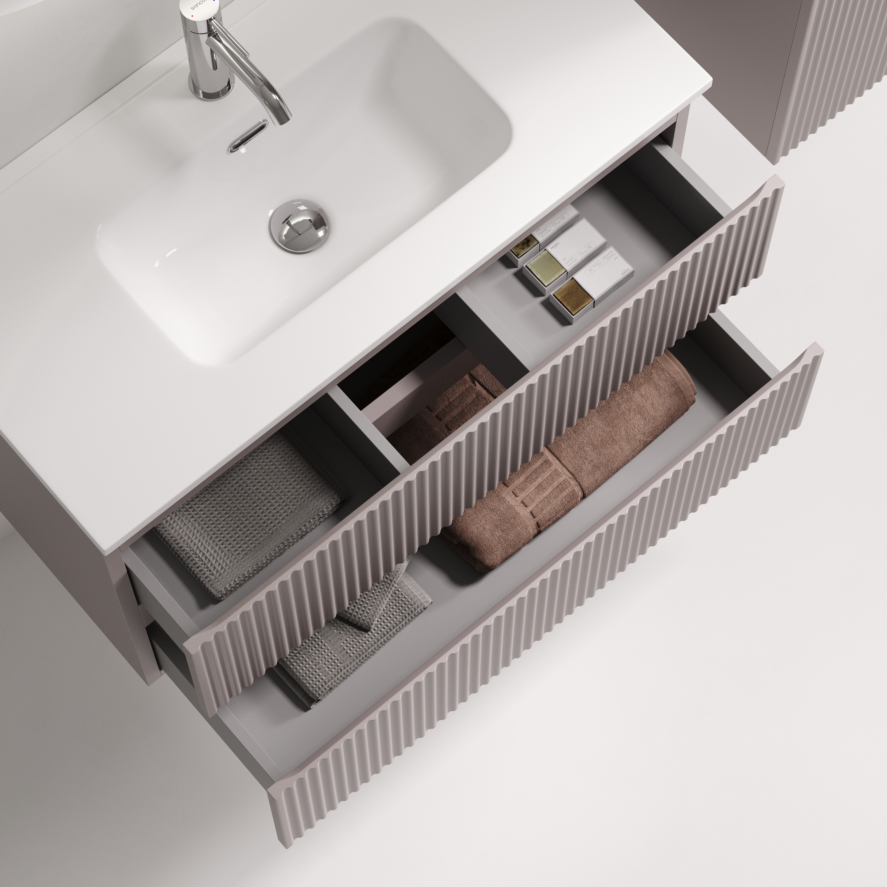 SNR80/39SM Ceramica Nova Тумба подвесная SANCOS Snob R 790х390, Doha Soft