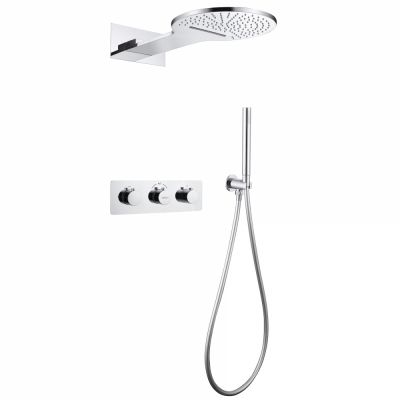 Душевая система ABBER Wasser Kreis AF8151 скрытого монтажа без излива, термостат, хром