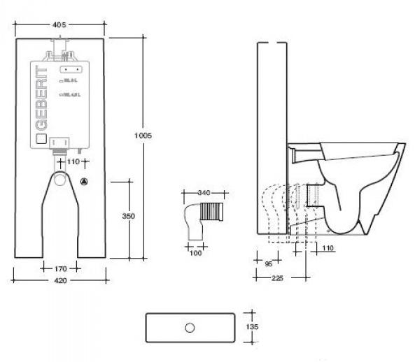 Бачок моноблок напольный Simas CT09/D20