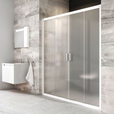 Душевая дверь 130 см Ravak BLIX BLDP4-130 белый + Грапе