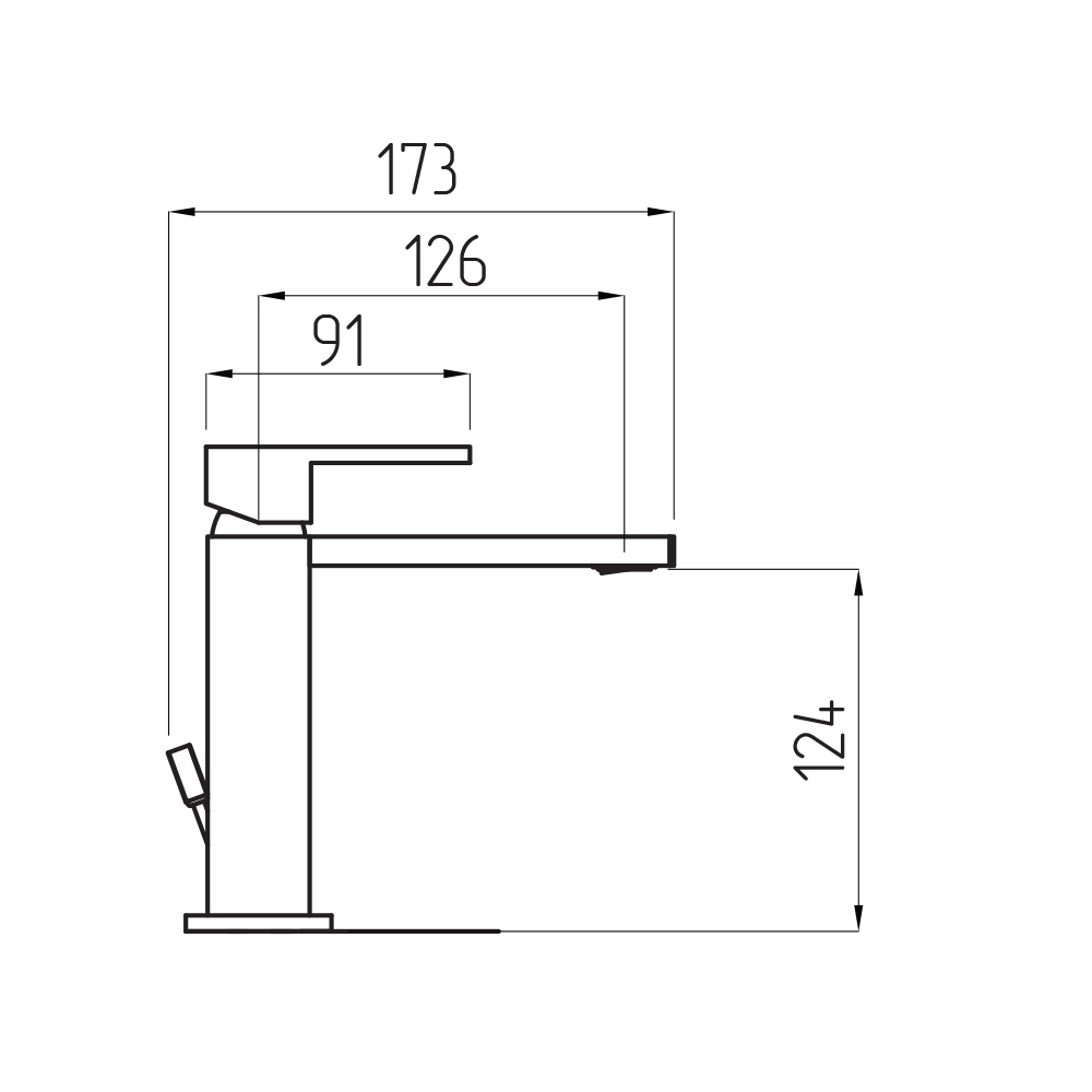 KVANT Смеситель для раковины ML.KVT-2719.CR