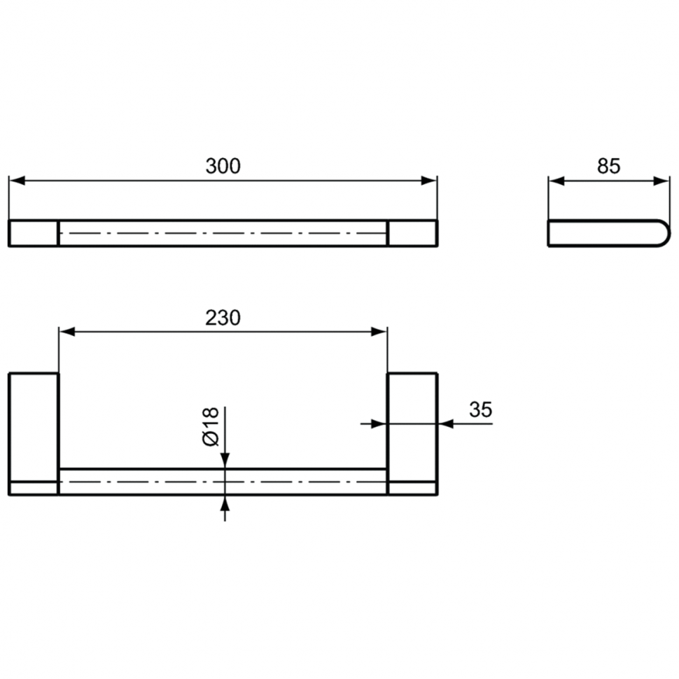 Полотенцедержатель 350 мм Ideal Standard  CONNECT N1385AA