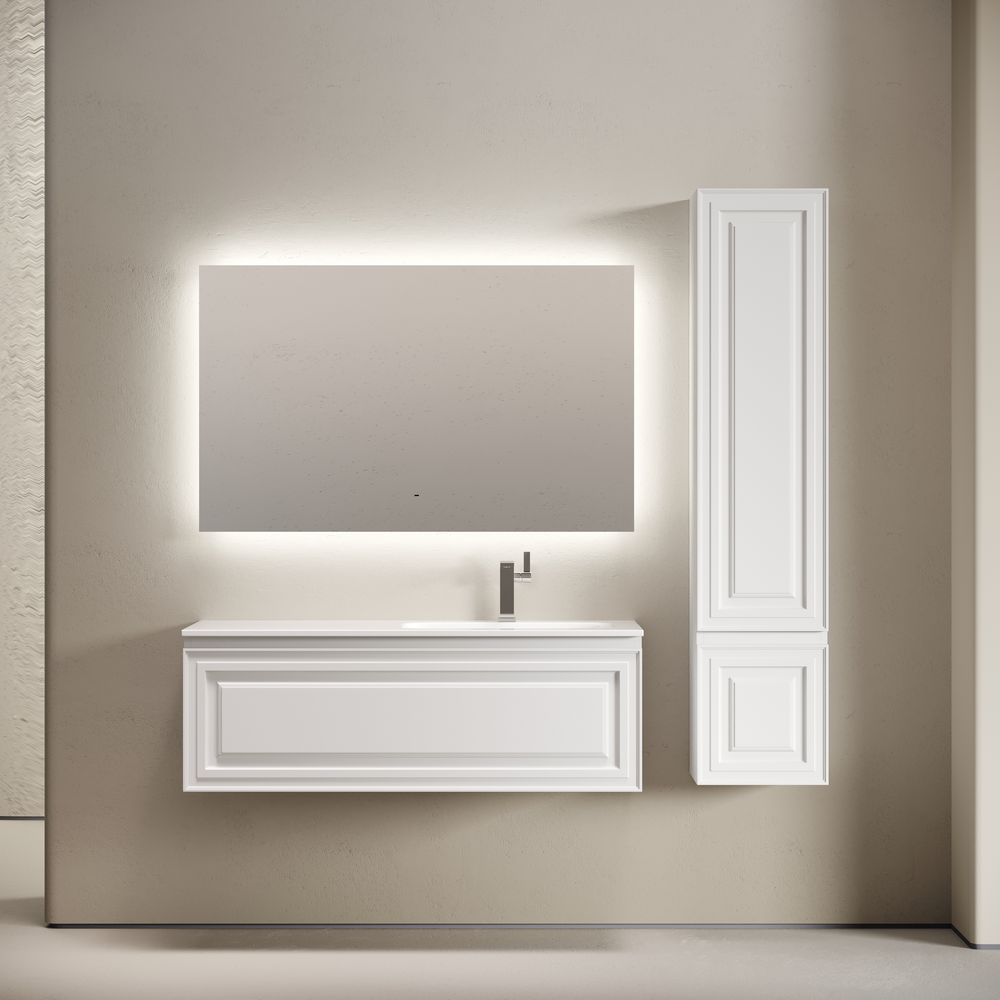 VR120RW Ceramica Nova Тумба подвесная SANCOS Very  правая 1195х445х406, c одним  ящиком оснащенным доводчиками, Bianco , арт.VR120RW