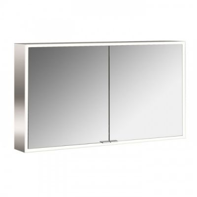 Emco Asis prime Зеркальный шкаф 120х15.2хh70см, навесной, 2 дверки, 2 стекл.полки LED-подсветка сенсорн., розетка, боковые панели зеркало 9497 060 84