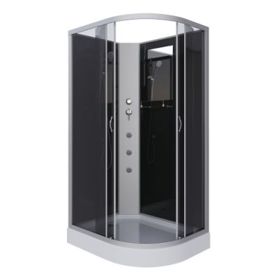Душ.каб. NG-3512-14LBKG (1200х800х2000) низкий поддон(13см) стекло тонированное
