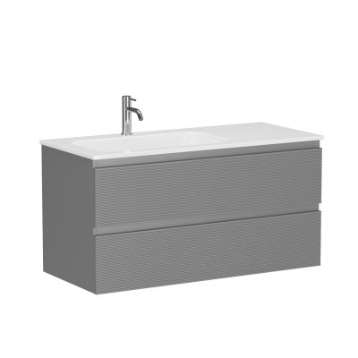 FL100LES Ceramica Nova Тумба подвесная SANCOS Folk левая 995х445, Ergraut soft