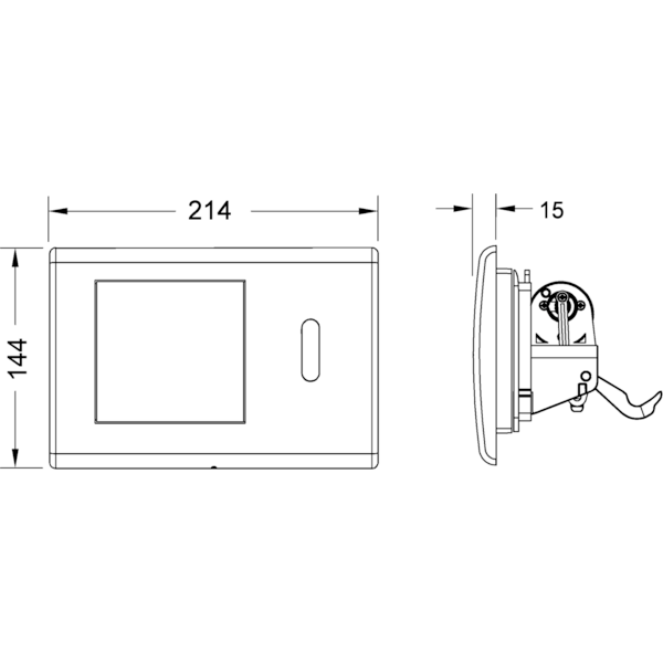 TECEplanus Панель смыва с инфракрасным датчиком, 6 В, белая глянцевая 9240361